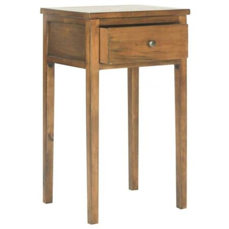 SAFAVIEH Abel End Table- Filbert Brown - 29.7 x 14.2 x 16.9 in. AMH6626F